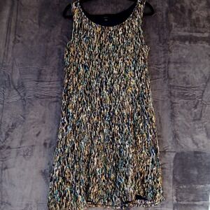 Perceptions New York Dress Womens Large Sleeveless Textured Lined Boho Casual